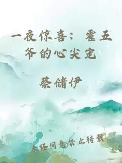 一夜驚喜：霍五爺的心尖寵